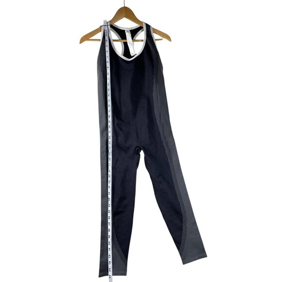 Fabletics Women's Workout Jumpsuit - Size M - Black & Gray - Racerback One-Piece - Picture 12 of 13